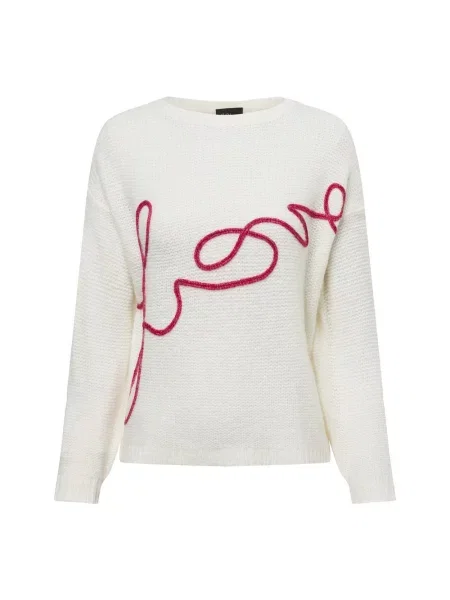 S.Oliver BLACK LABEL Sweter z dzianiny z zawartością alpaki Kobiety jednolity XS biały