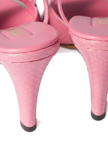 Sandale Miu Miu din piele slingback roz