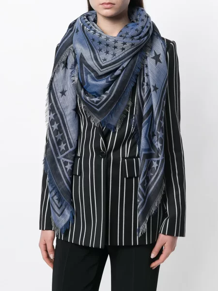 Fular Givenchy cu imagine albastru