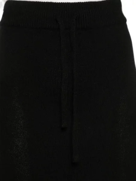 Fusta maxi Yehuafan tricotate cu cordon negru