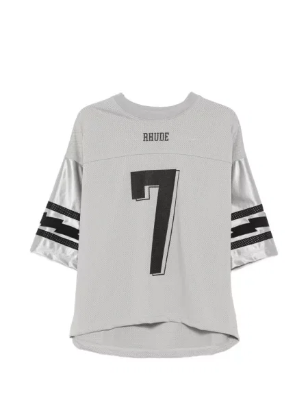 Tricou Rhude cu imagine plasă gri
