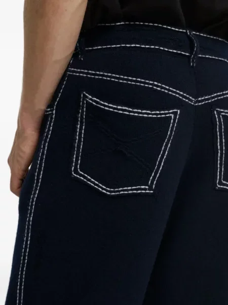Pantaloni Barrie de lână albastru
