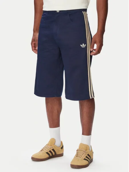 Adidas Σορτς υφασμάτινο Firebrid Twill Jorts Σκούρο μπλε