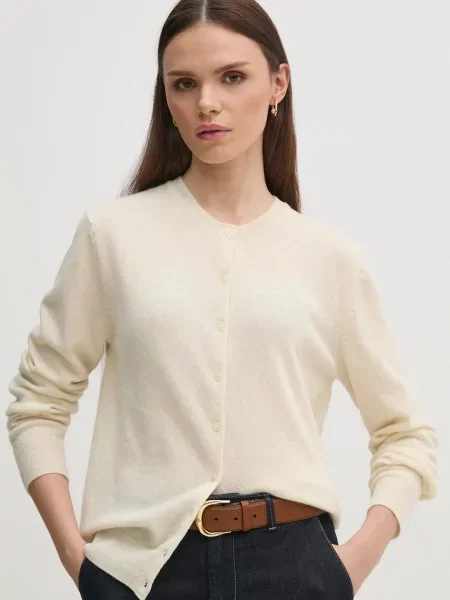 United Colors of Benetton cardigan din lana light bej