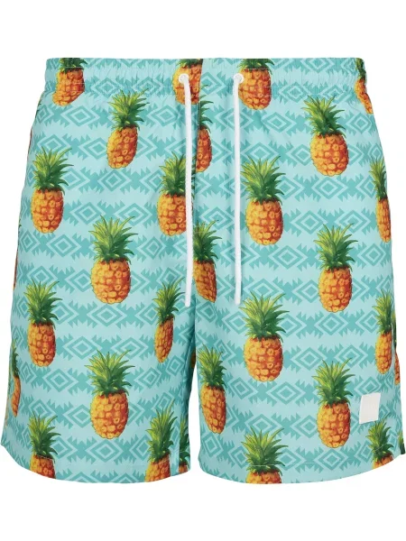 Urban Classics Kratke kopalne hlače turkizna / voda / oker / zlato-rumena / zelena rumena
