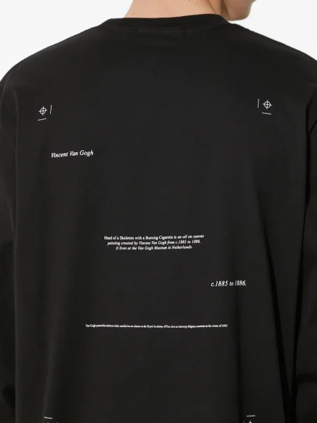 Tricou Stampd cu imagine lung negru