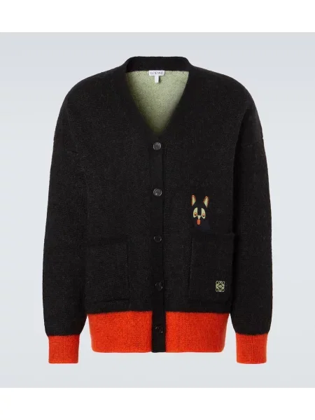 Cardigan Loewe de mohair negru