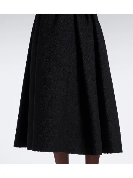 Fustă midi Dolce&gabbana de lână negru