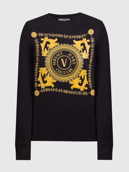 Світшот з принтом логотипа Versace Jeans Couture чорний