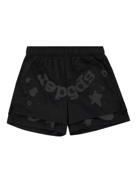 Pantaloni Sp5der cu imagine negru