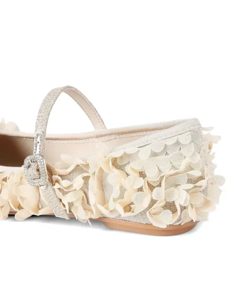 Balerini Kurt Geiger London cu model floral cu cataramă cu bretele