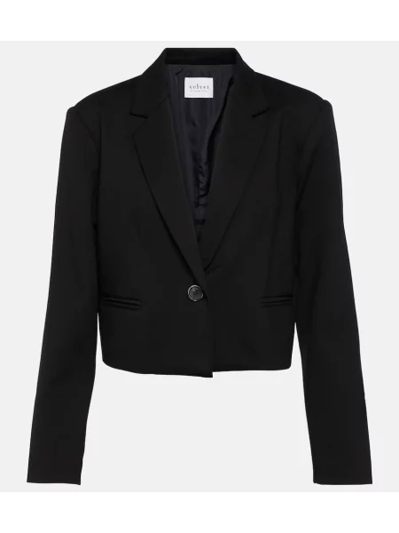 Cropp sacou Velvet de catifea negru