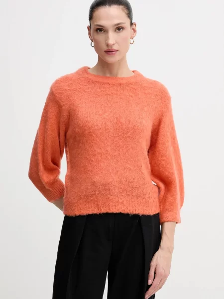 Мохеровый свитер United Colors Of Benetton оранжевый