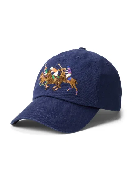 Polo Ralph Lauren Șapcă bleumarin / maro caramel / maro închis alb