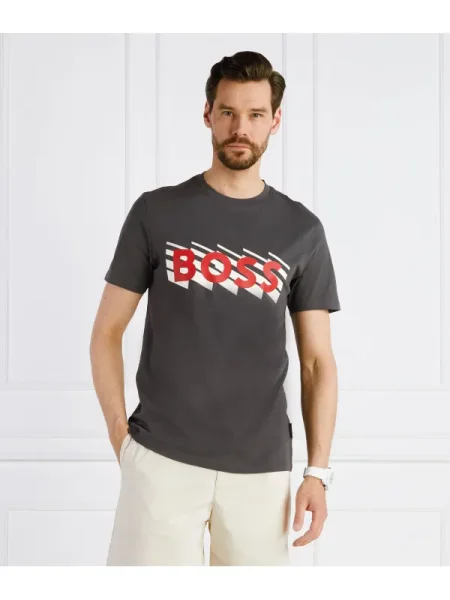 BOSS ORANGE Tricou TEEBOSSRETE | Relaxed fit gri