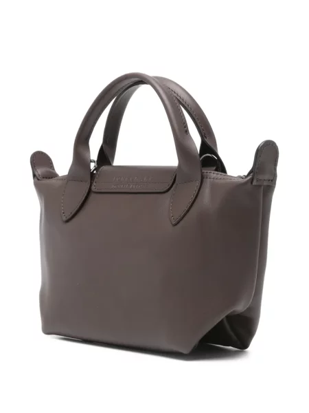Geantă shopper Longchamp din piele maro