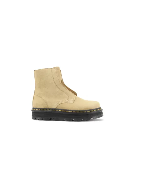 Botki Dr. Martens skórzane beżowe