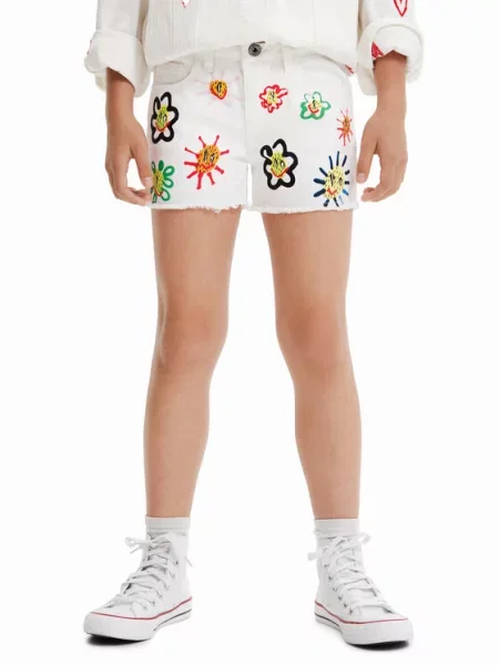 Desigual Τζιν σορτσάκια λευκό
