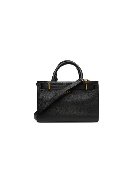 Tommy Hilfiger Ročna torba American Icon Mini Tote Leather črna