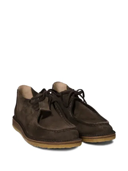 Pantofi loafer Astorflex cu șireturi din piele de căprioară maro