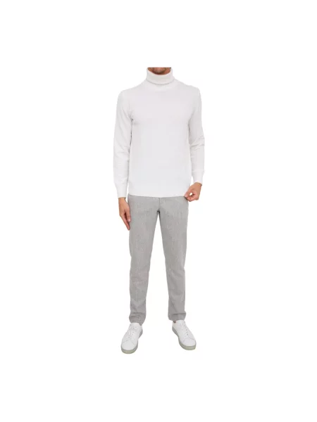 Sweter z golfem Eleventy z kaszmiru biały