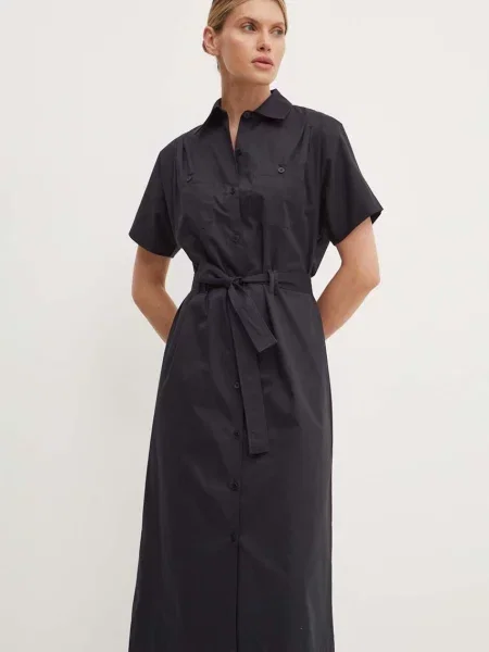 A.P.C. rochie din robe new drew marin midi drept albastru