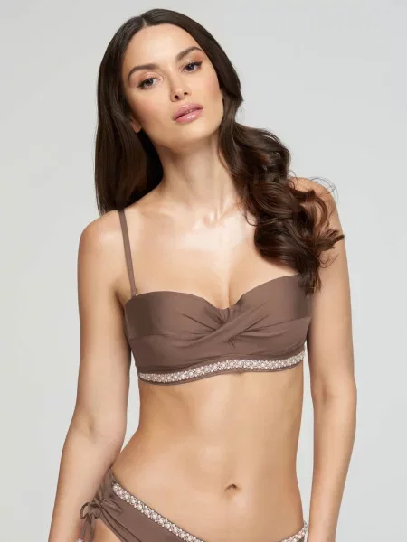 Верх купальника Push Up коричневий