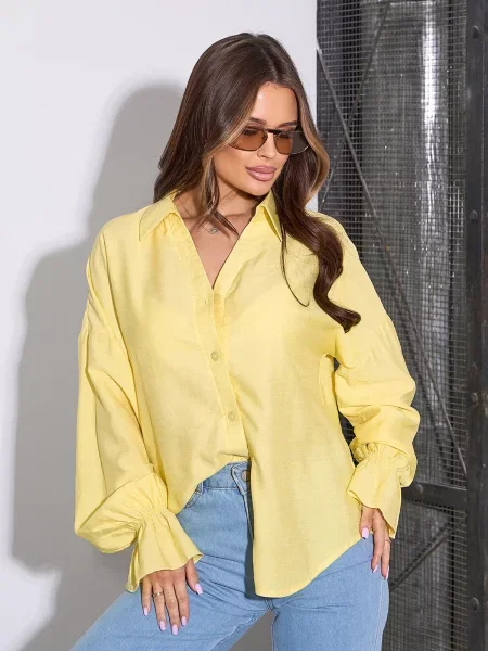 Лляна Сорочка ISSA Plus жовтий