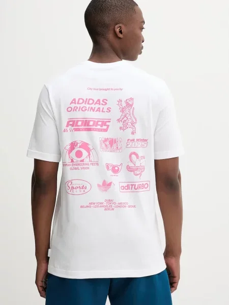 Тениска adidas Originals Graphic Reg Sst с принт бяло