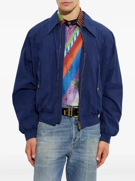 Geacă Versace cu broderie albastru