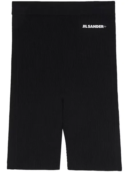 Pantaloni scurți de sport Jil Sander cu imagine negru