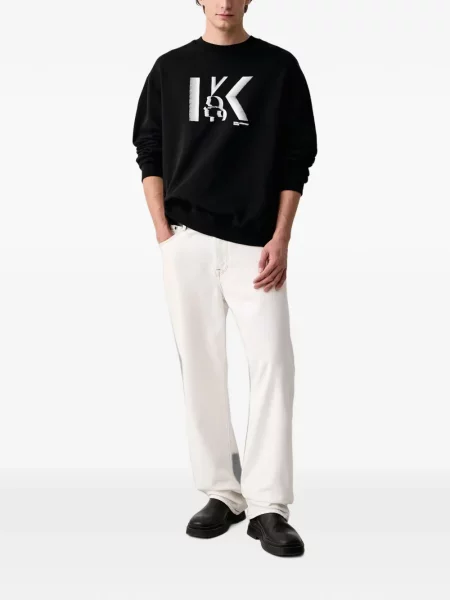 Hanorac Karl Lagerfeld Jeans cu imagine negru