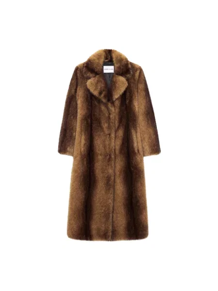 Sztuczne futro futro Stand Studio brązowe