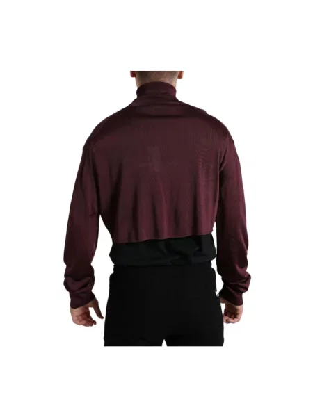 Sweter z golfem Dolce And Gabbana do golfa brązowy