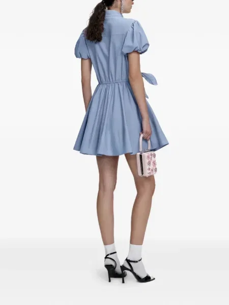 Rochie mini Self-portrait de costum albastru