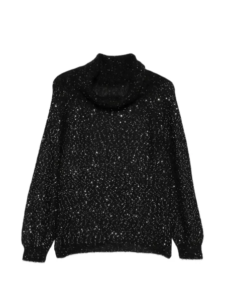 Pulover Nude cu paiete negru