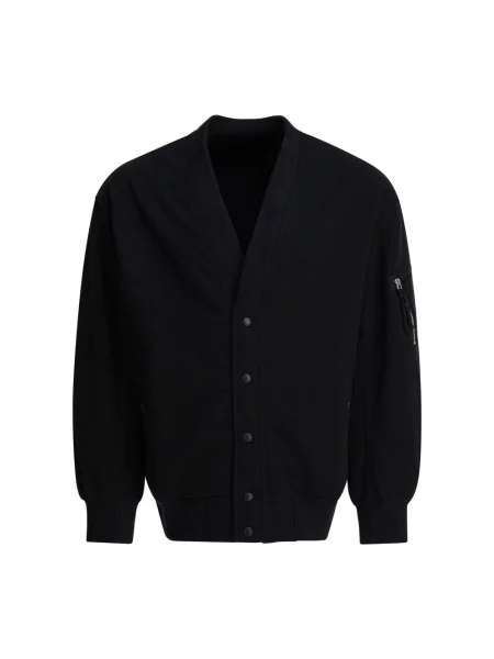 Kardigan Comme Des Garcons z dekoltem w serek zapinany na zatrzaski czarny