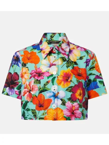 Decupat top Dolce&gabbana cu model floral