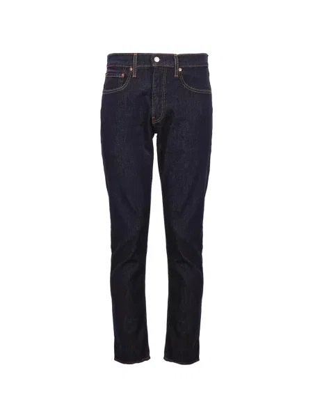 Decupat blugi drepți Levi's® zdrențuiți conici albastru