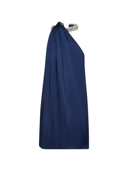 Rochie mini Stella Mccartney cu perle de costum albastru