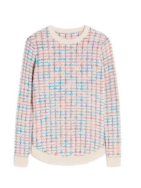 KOROSHI Pulover albastru / roz / murdar alb