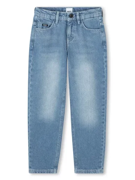 Jeansy straight leg dziecięce Bosswear niebieskie