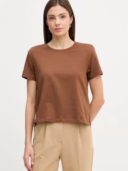 Sisley basic tričko hnědé