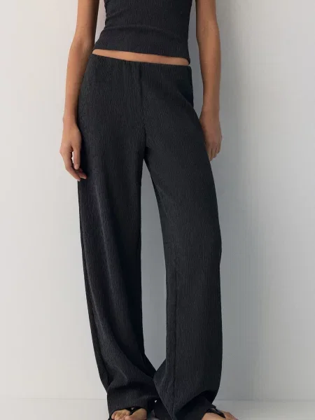 Pull&Bear Pantaloni închis verde