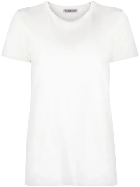 Tricou Moncler cu decolteu rotund alb