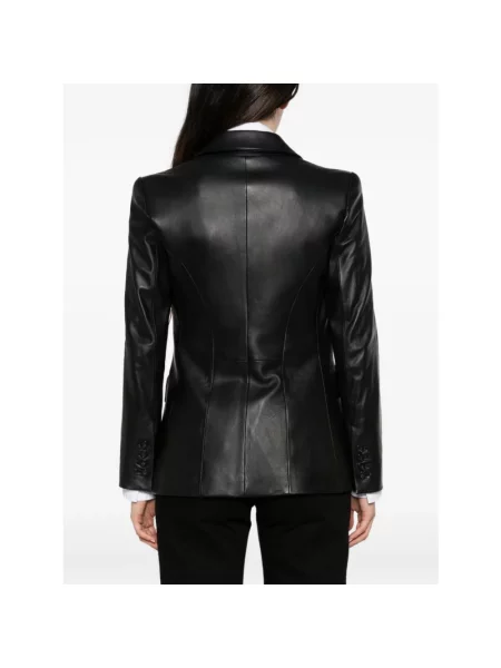 Marynarka Emporio Armani skórzana czarna