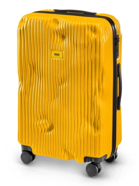 Чемодан Crash Baggage в полоску желтый