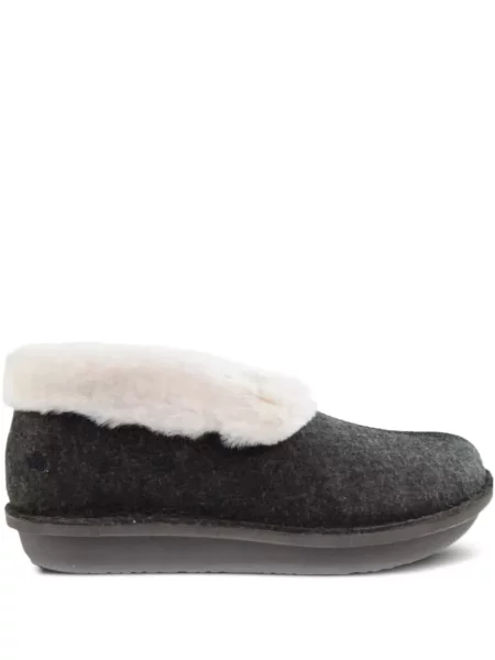 Szőrös szőrme díszítés otthoni papucs Clarks Originals szürke