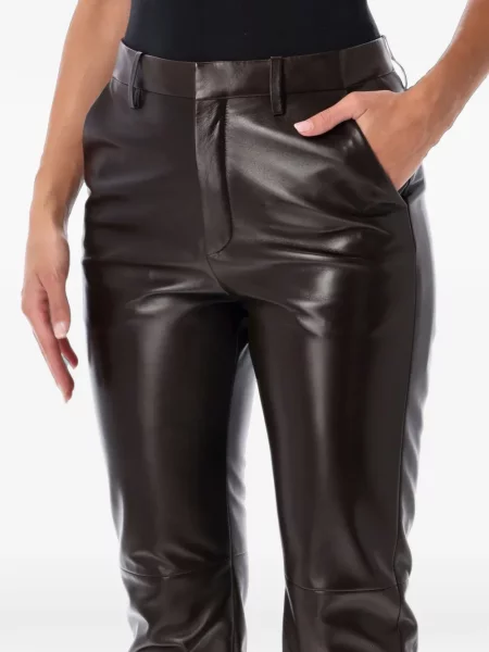 Pantaloni Ralph Lauren Collection din piele maro