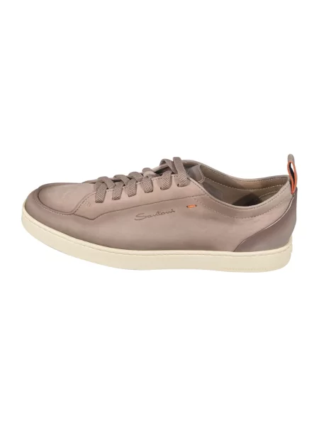 Sneakersy Santoni skórzane szare
